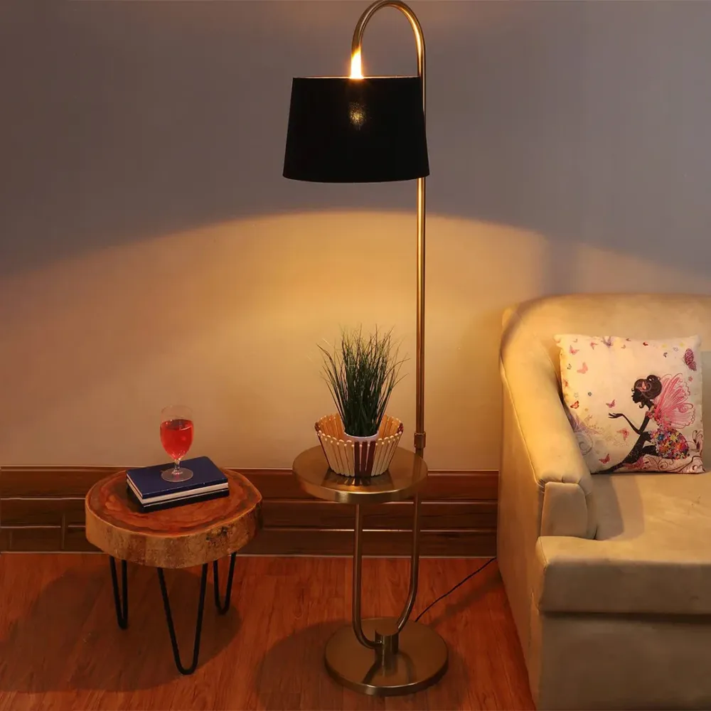 Midnight Elegance Floor Lamp With Iron Base