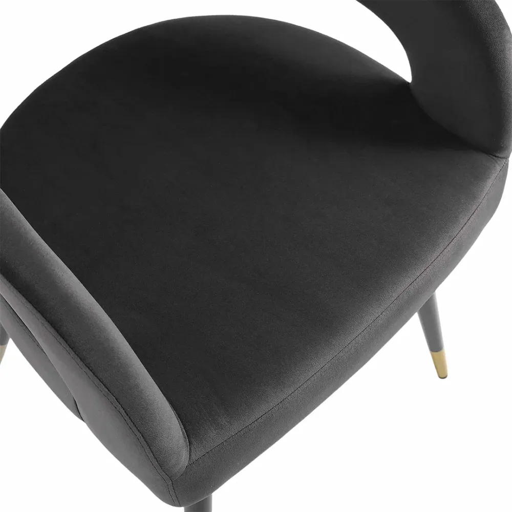 Midnight Grace Velvet Accent Chair Single