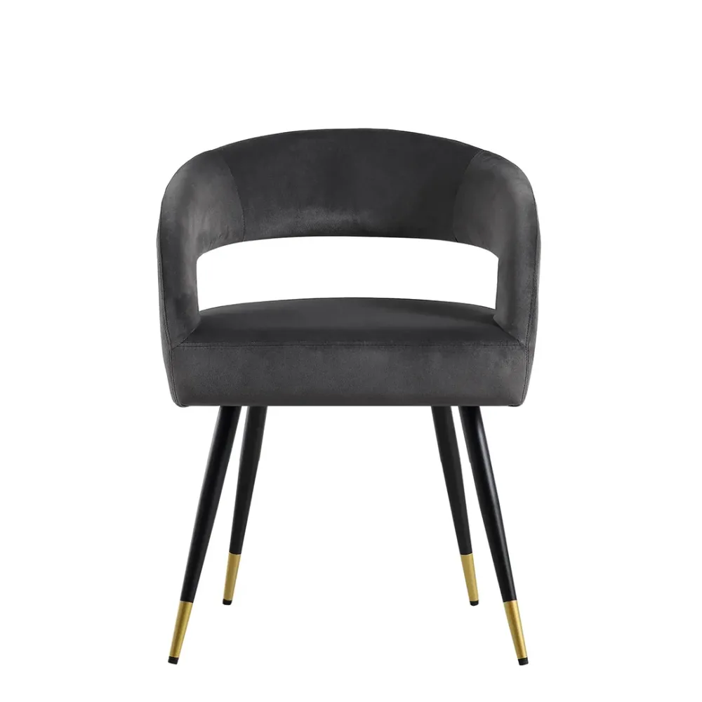 Midnight Grace Velvet Accent Chair Single