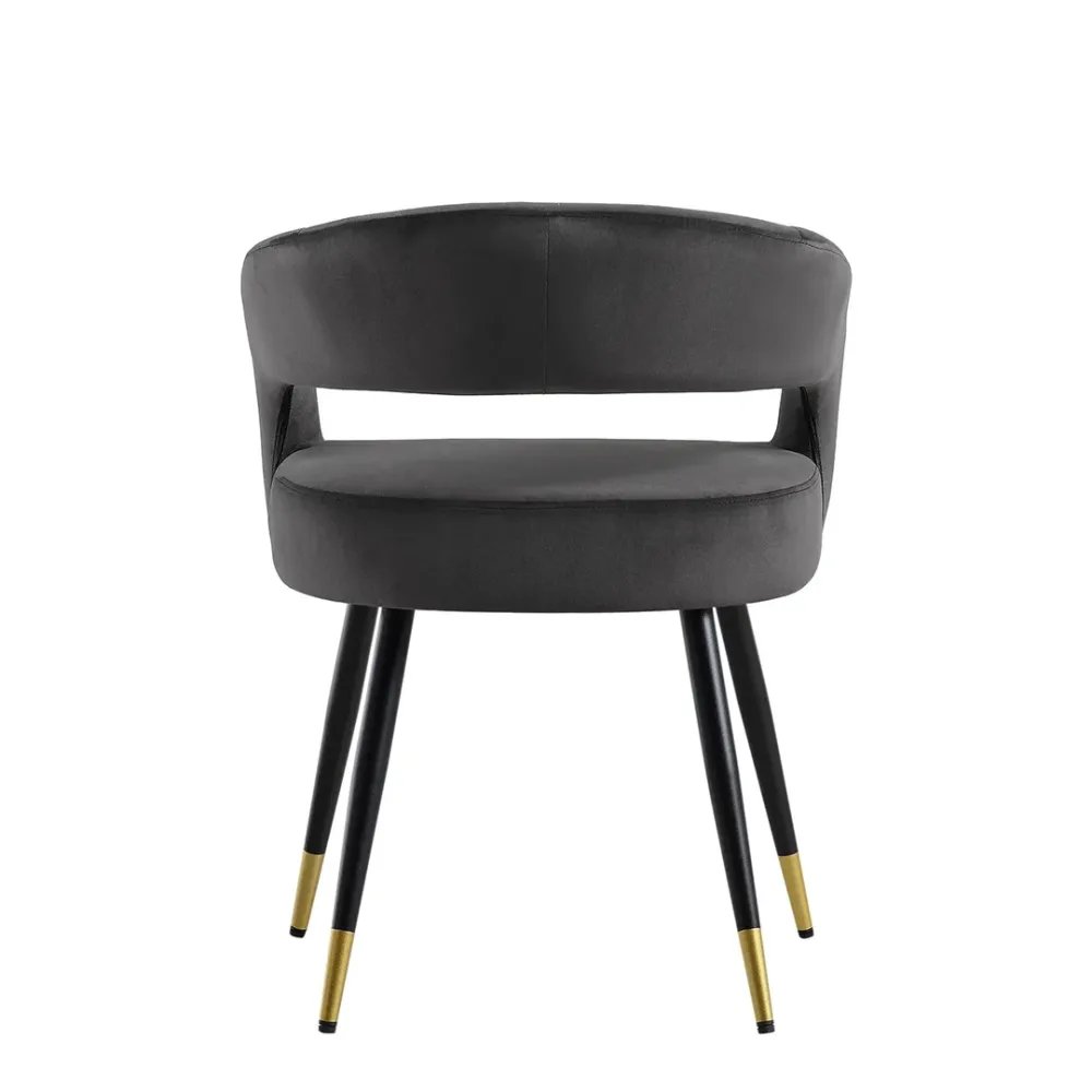 Midnight Grace Velvet Accent Chair Single