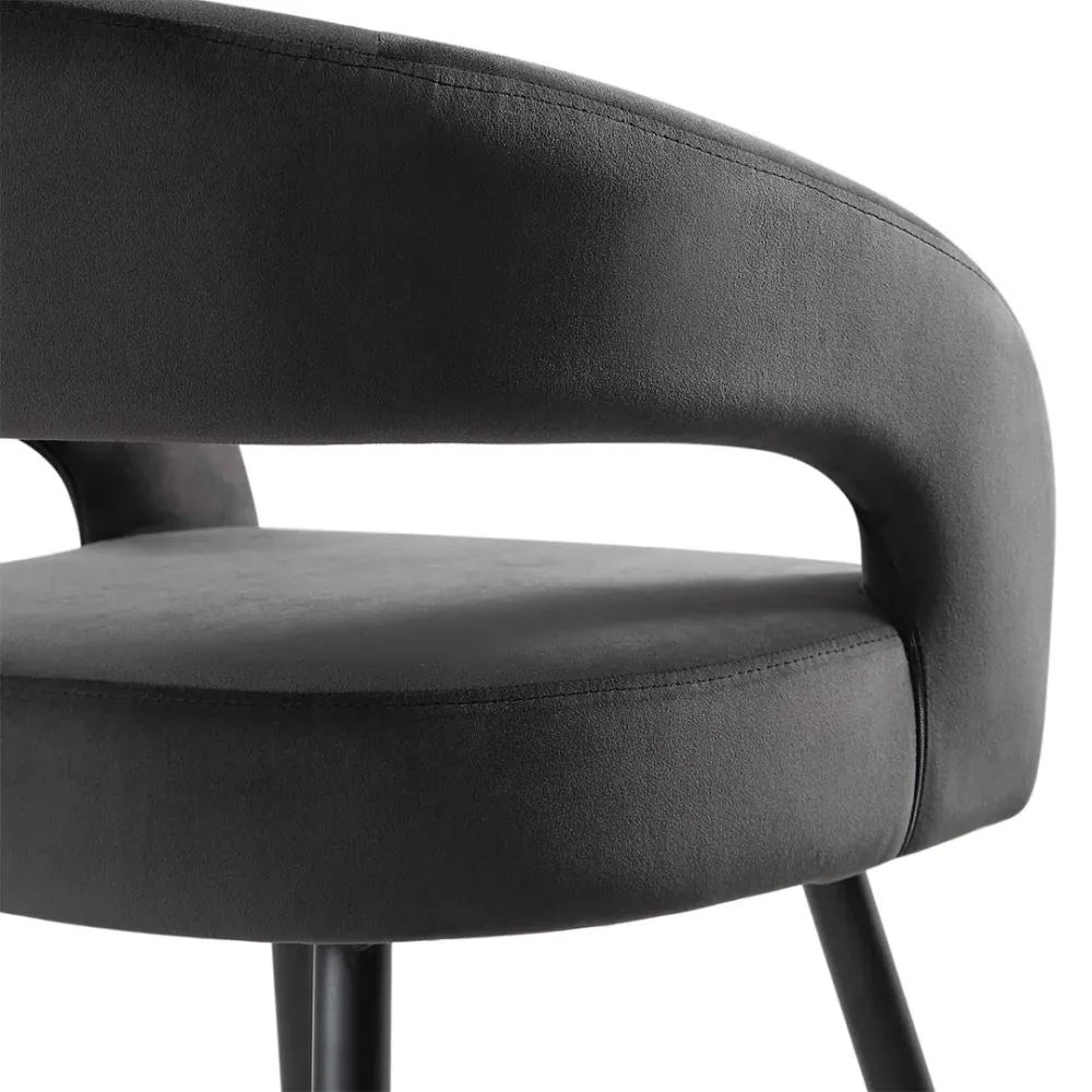 Midnight Grace Velvet Accent Chair Single