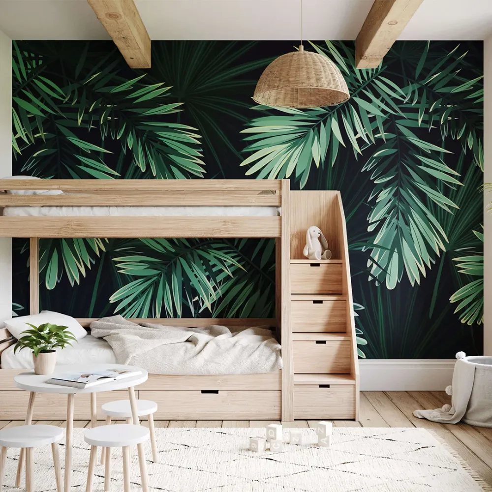 WallMantra Midnight Palm Premium Quality Wallpaper