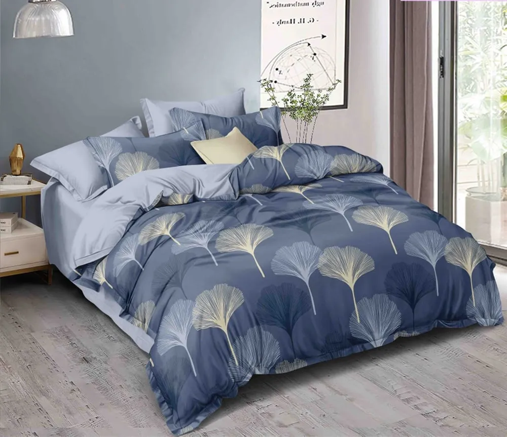 Midnight Petals Designer Floral Bed-in-a-Bag (Blue)