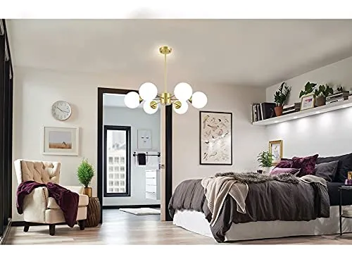 Milk White Round Contemporary Ceiling Light / Chandelier