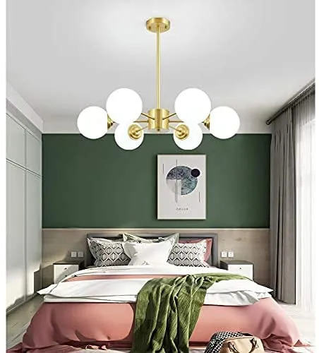 Milk White Round Contemporary Ceiling Light / Chandelier