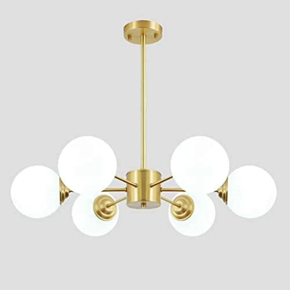 Milk White Round Contemporary Ceiling Light / Chandelier