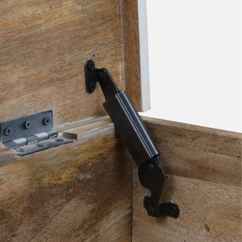 Milky White Traditional Crafted Mango Wood Trunk Box