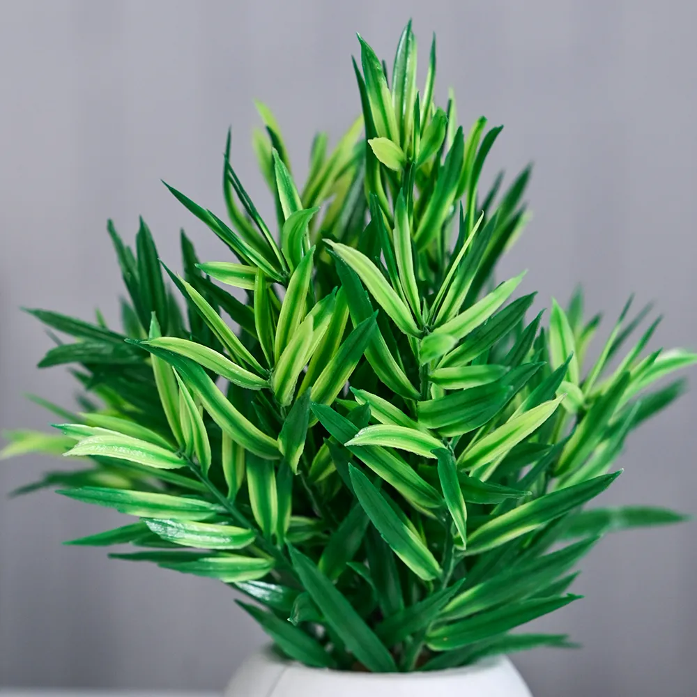 Mini Bunch Lush Green Artificial Plant With Pot