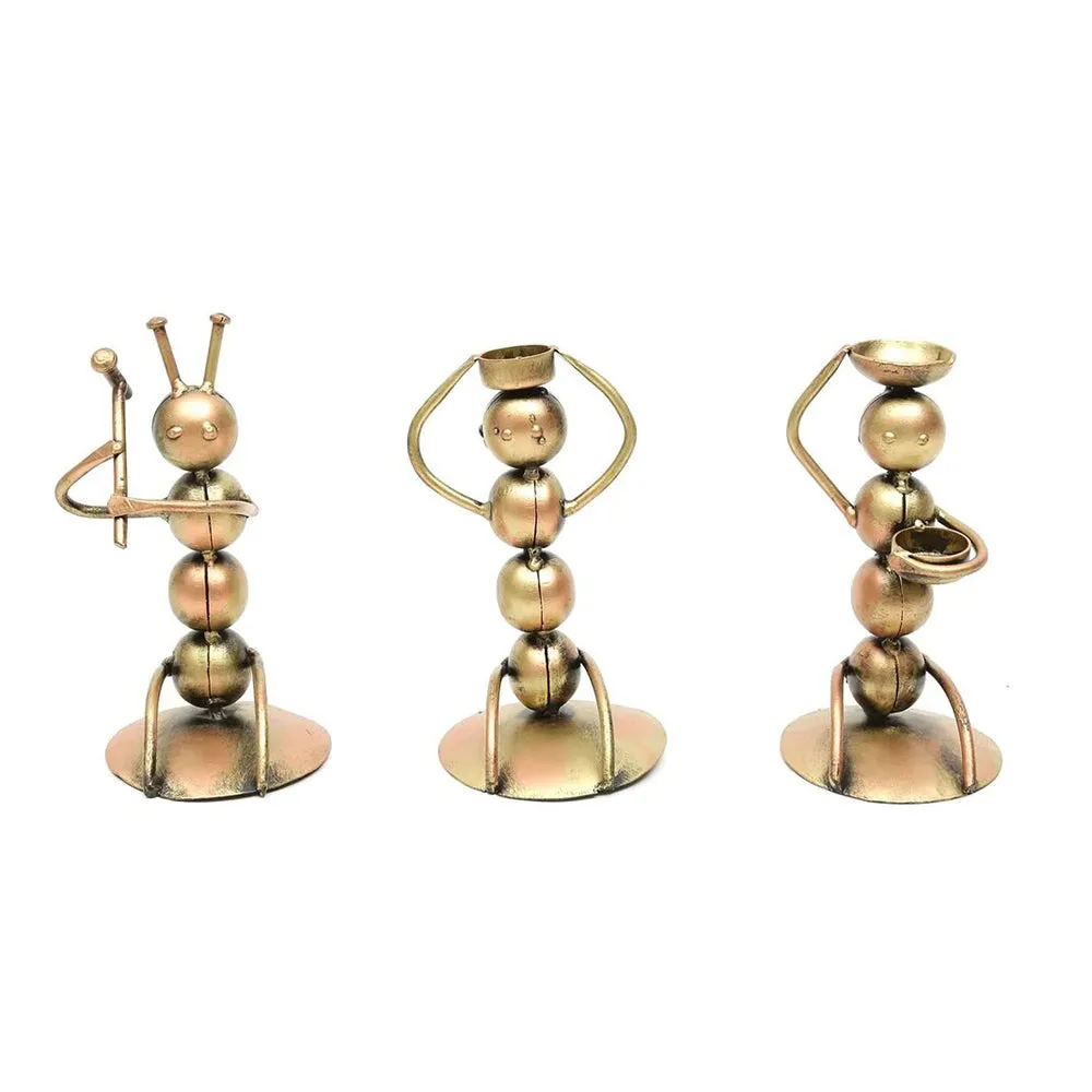 Miniature Musicians in Gold Finish for Table Decor