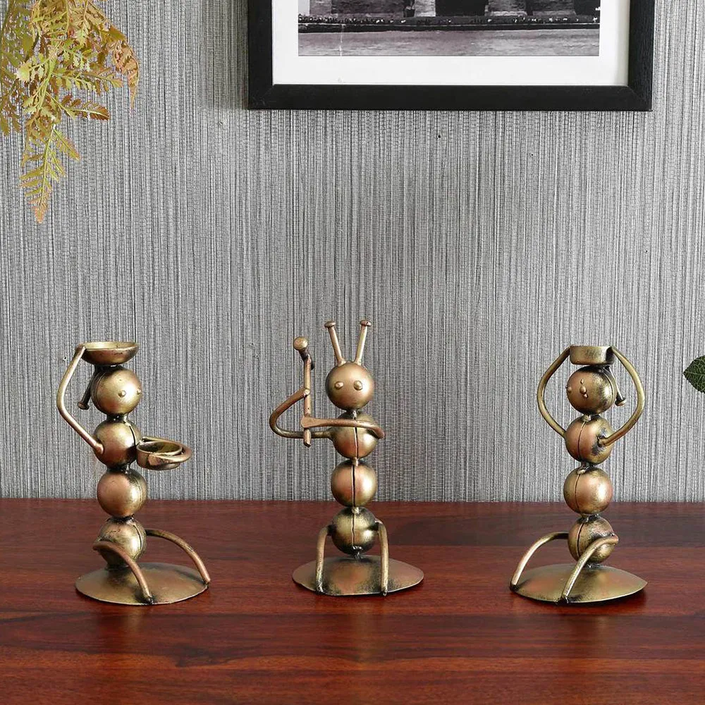Miniature Musicians in Gold Finish for Table Decor