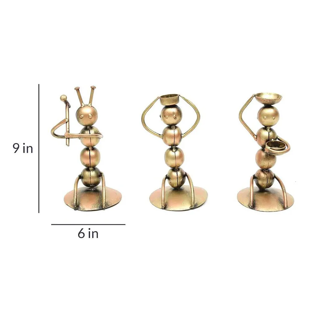 Miniature Musicians in Gold Finish for Table Decor