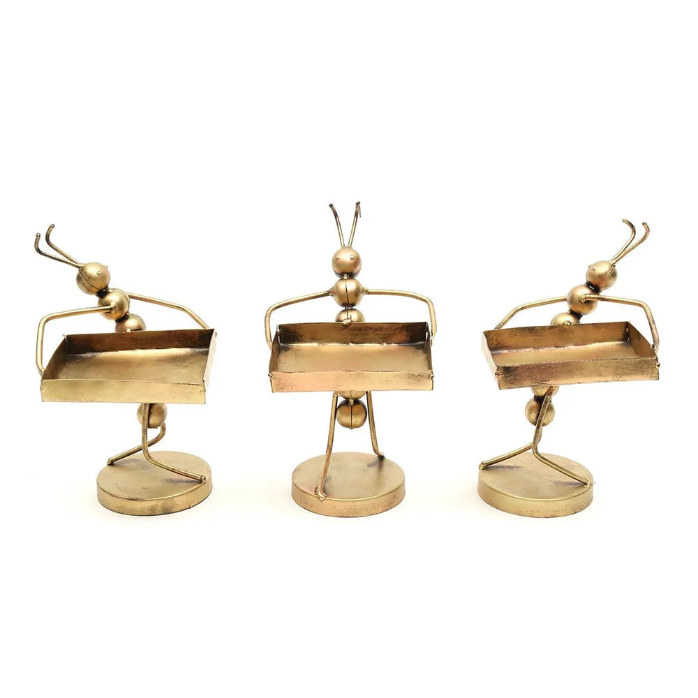 Miniature Musicians in Metallic Finish for Table Decor