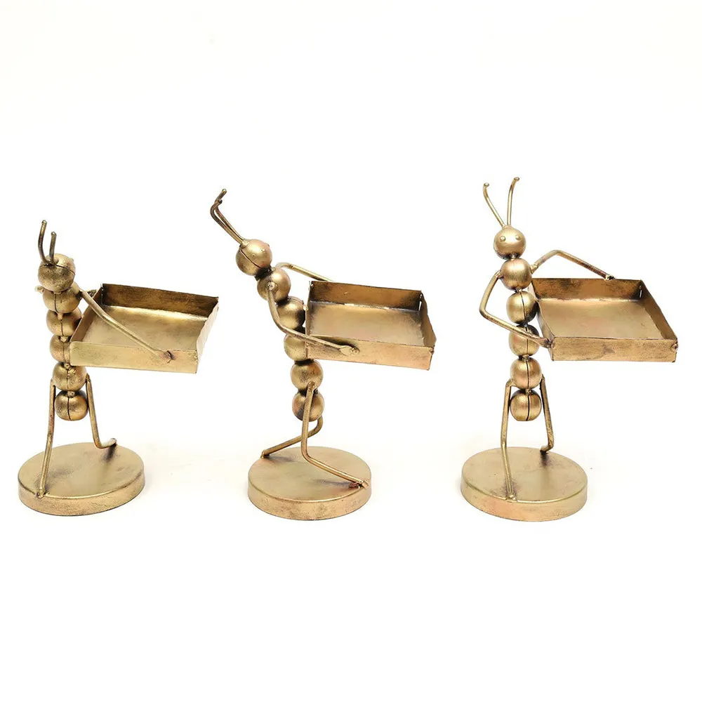 Miniature Musicians in Metallic Finish for Table Decor