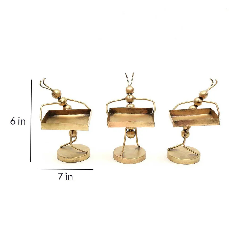 Miniature Musicians in Metallic Finish for Table Decor