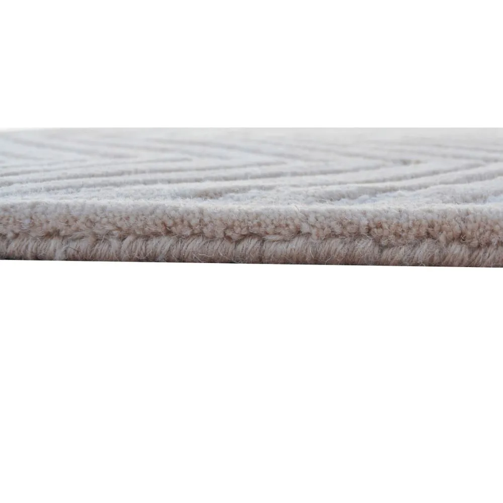 Minimalist Abstract Beige Tufted Area Carpet 2X5ft