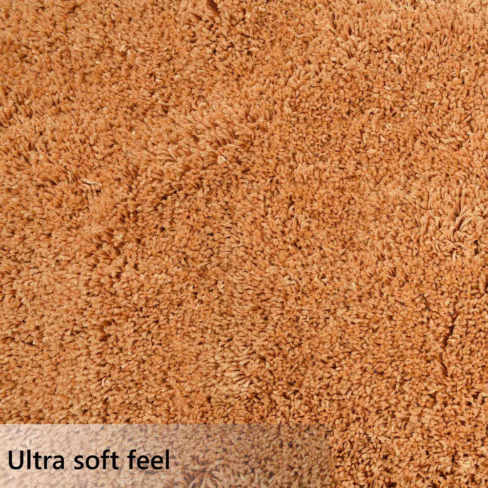 Minimalist Beige Solid Soft Feel Anti-Skid Rectangular Cotton Carpet 2X5