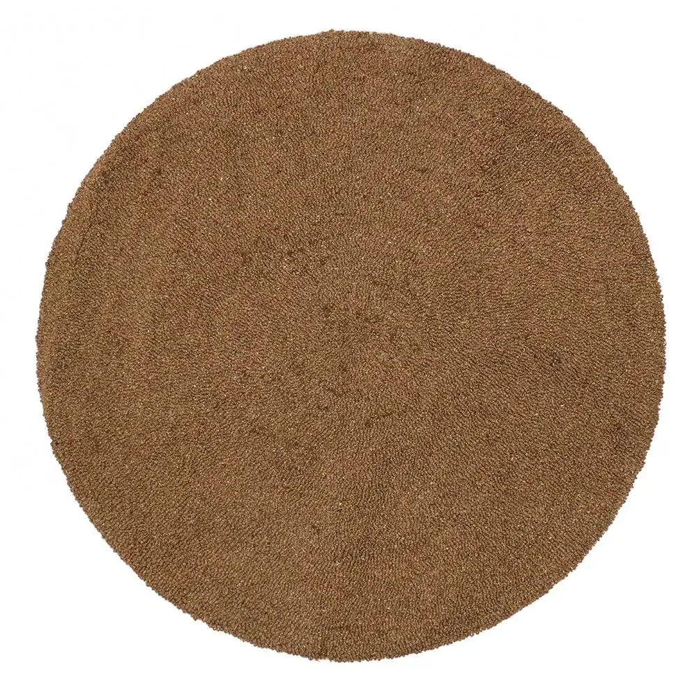 Minimalist Brown Woolen Carpet 3 ft