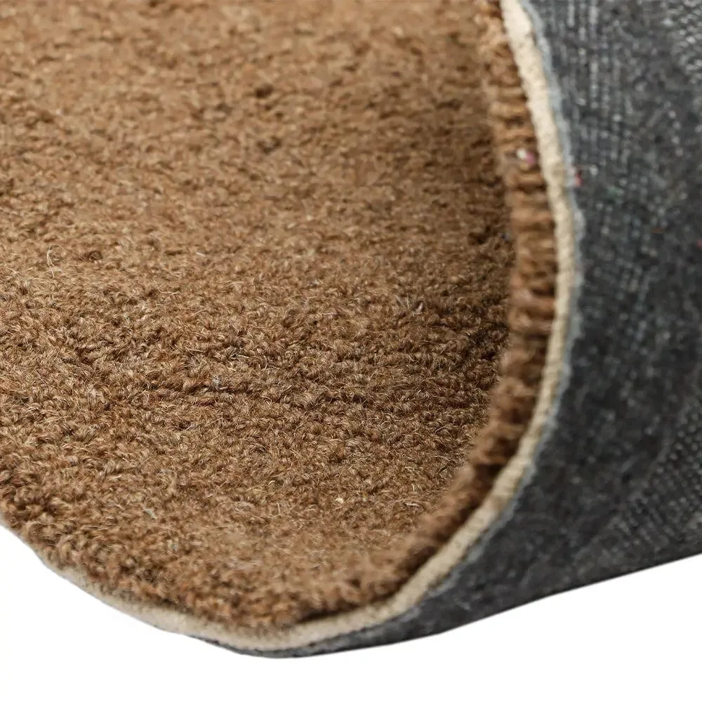 Minimalist Brown Woolen Carpet 3 ft