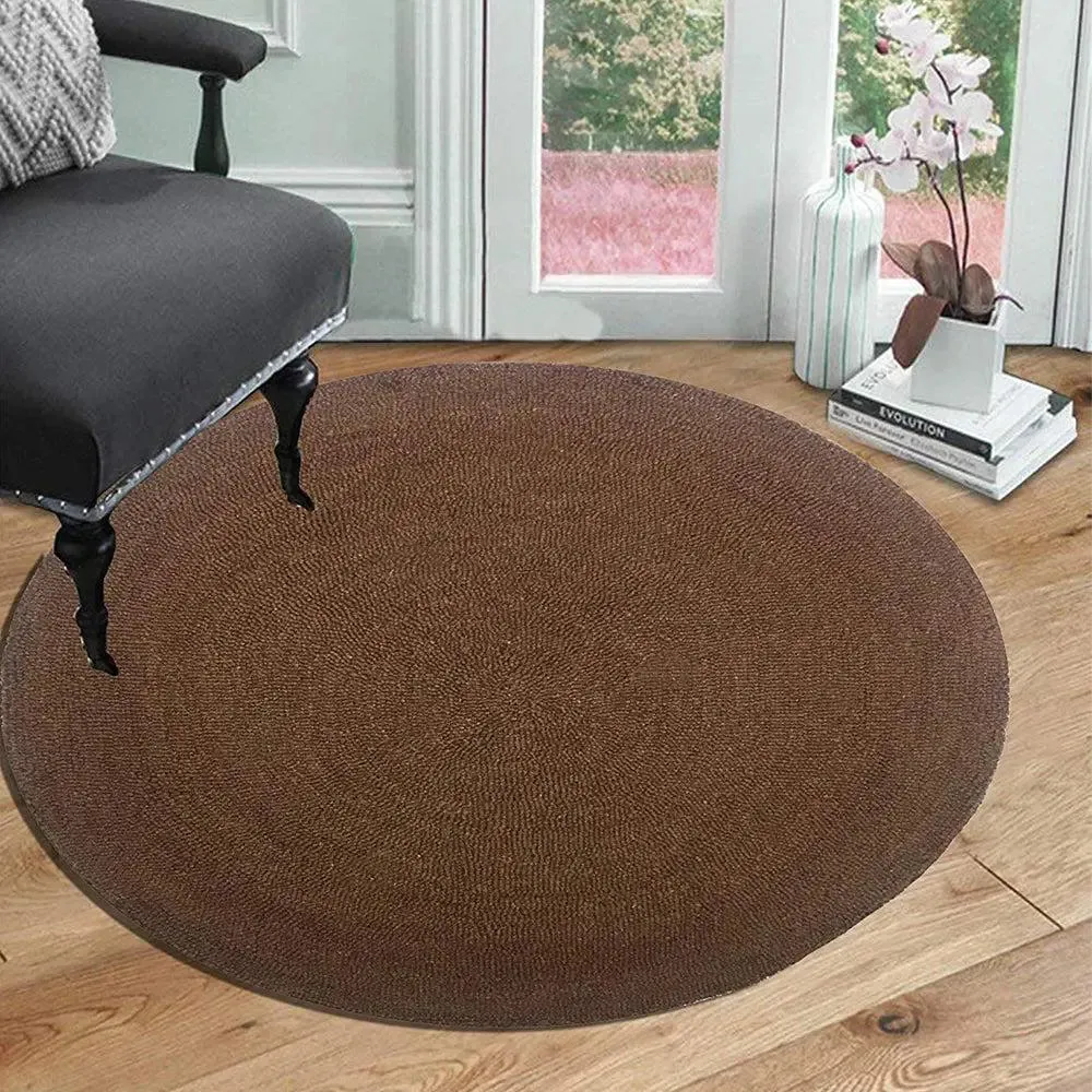 Minimalist Brown Woolen Carpet 3 ft