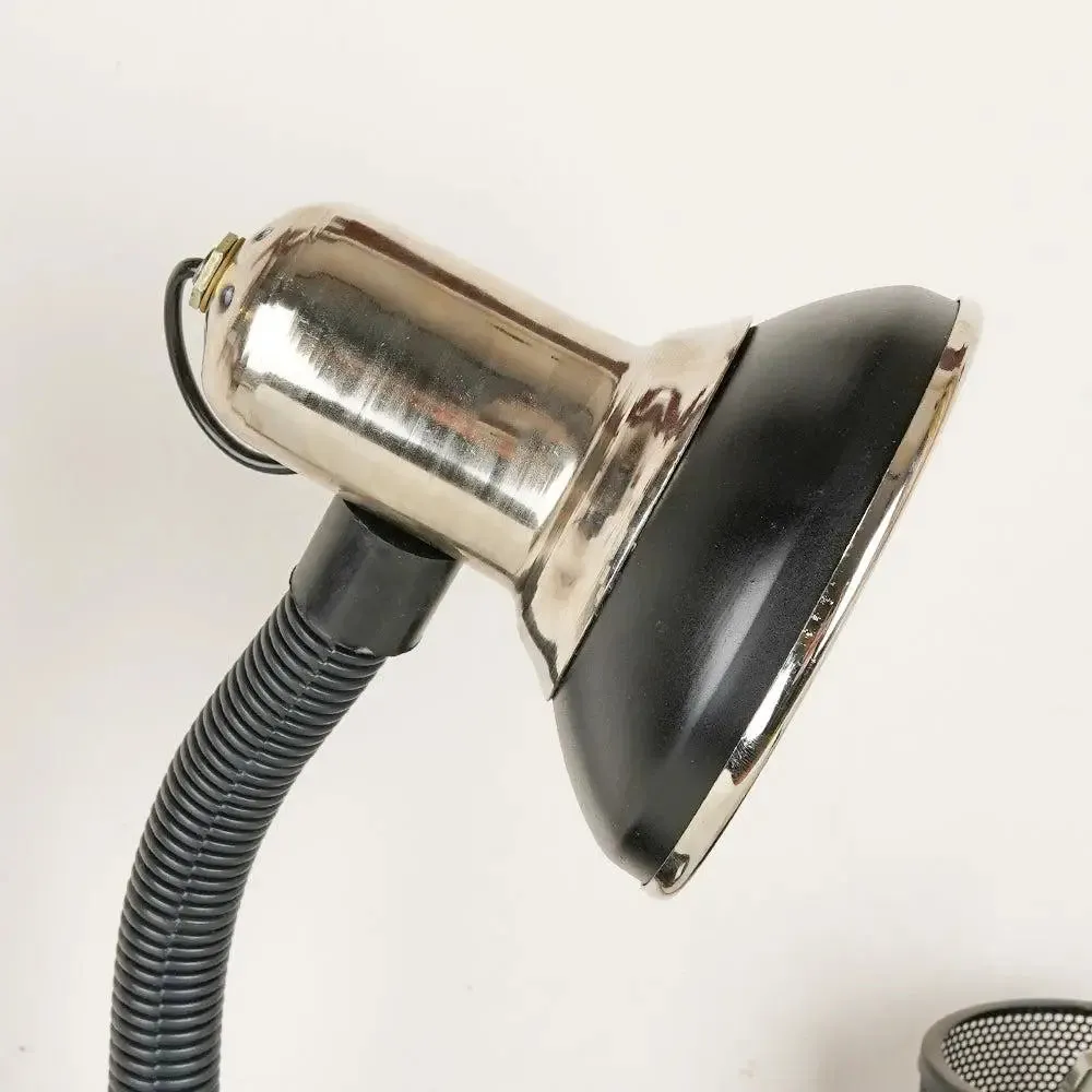 Minimalist Chrome-finished Table Lamp for Study Area with Adjustable Neck