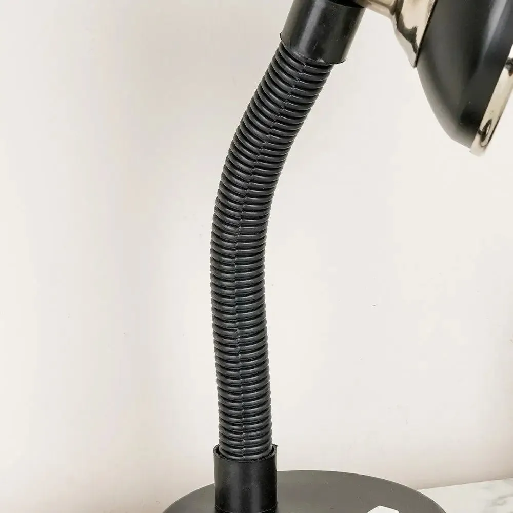 Minimalist Chrome-finished Table Lamp for Study Area with Adjustable Neck