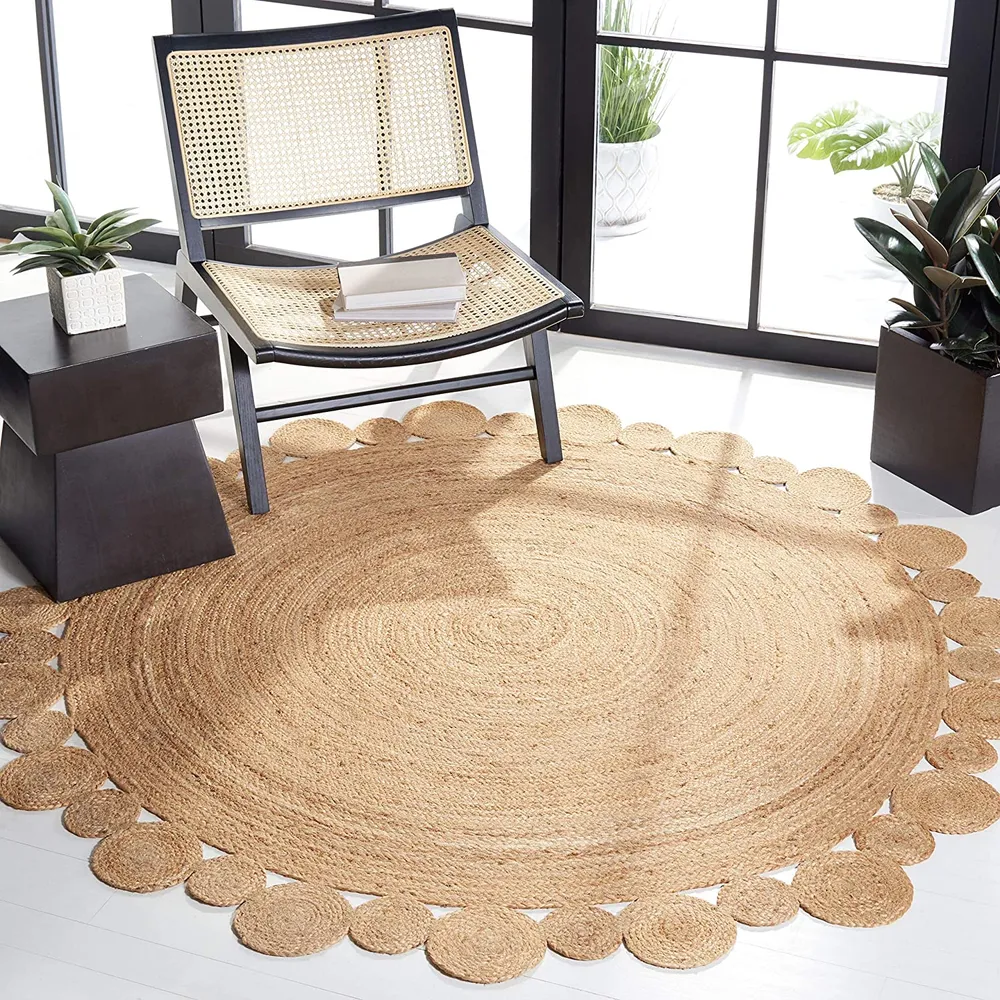 Minimalist Designer Round Jute Rug XS (2*2ft)