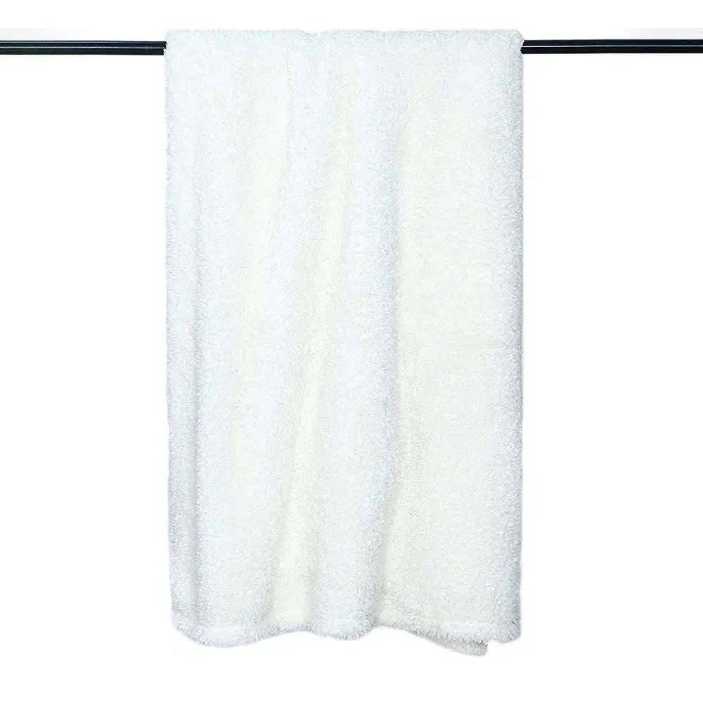 Minimalist Fringed Soft Faux Fur Throw