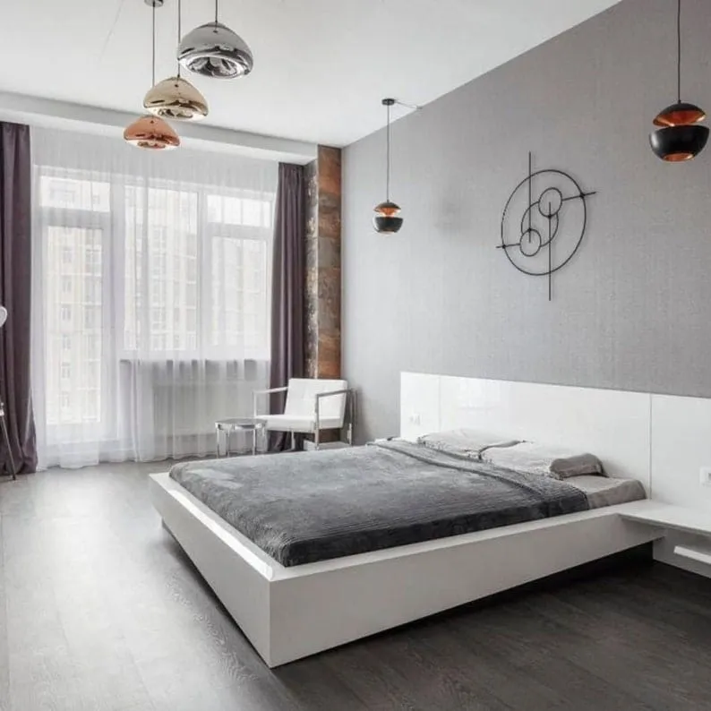 Minimalist Geometric Round Metal Wall Art