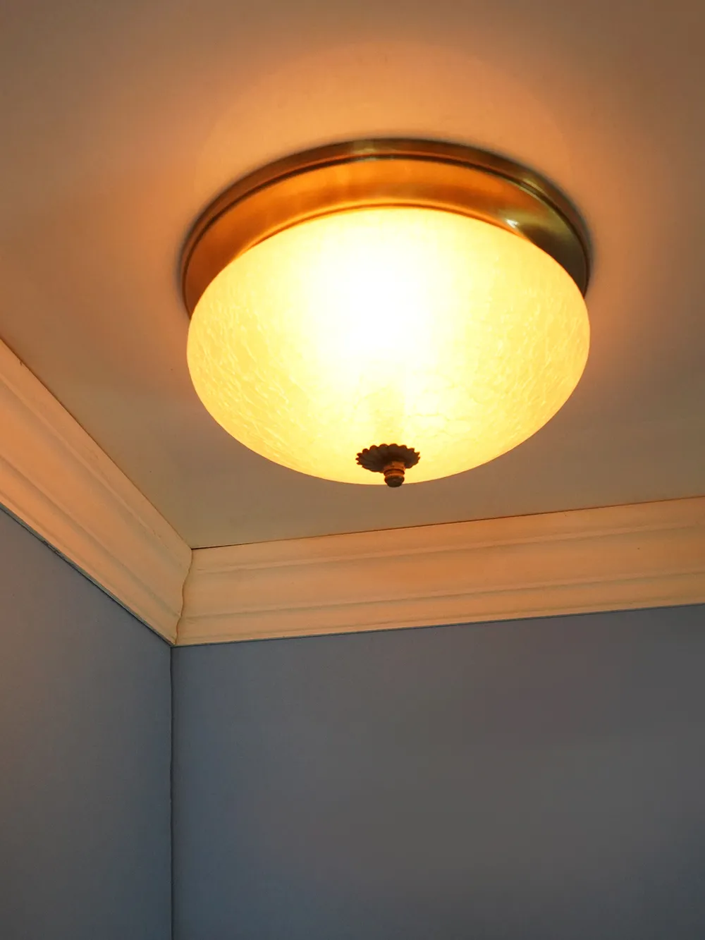 Minimalist Golden Edged Glass Ceiling Light