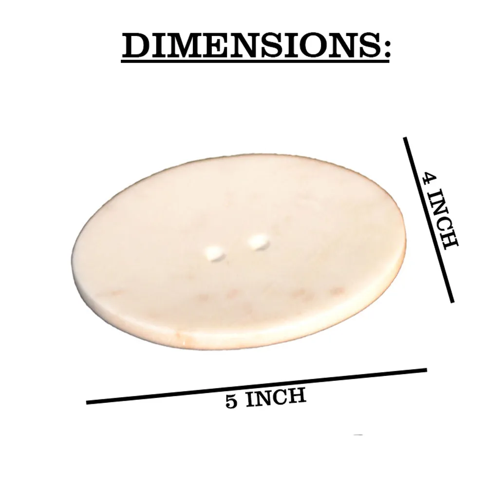 Minimalist Oval Marble Soap Holder for Bathroom