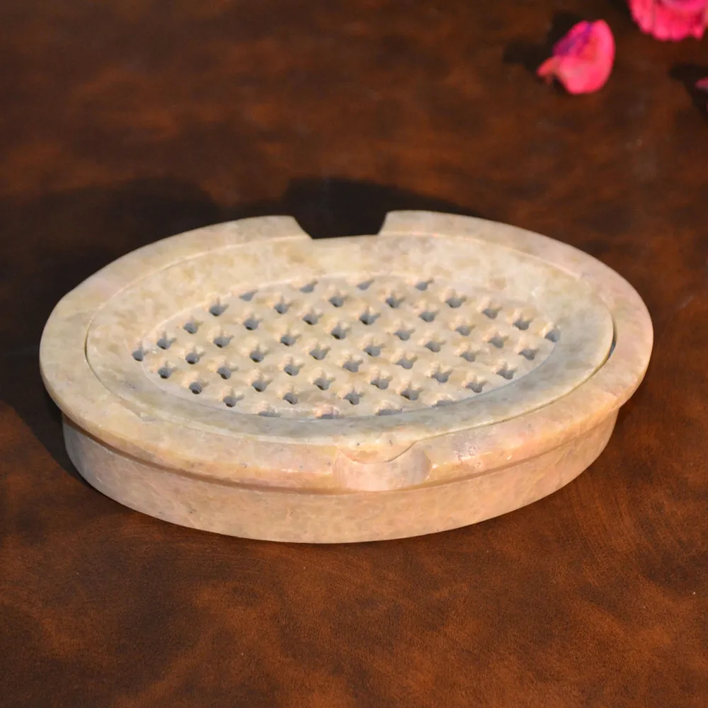 Minimalist Oval Soapstone Soap DIsh