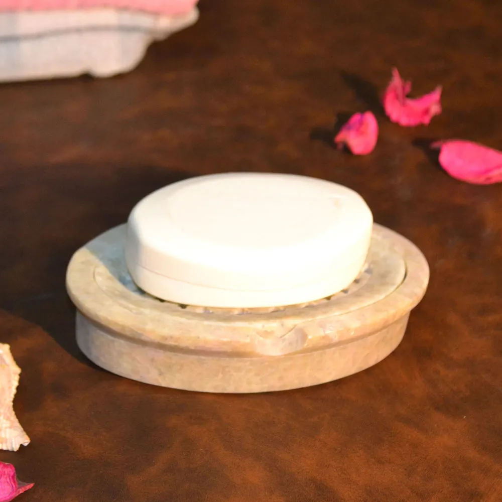 Minimalist Oval Soapstone Soap DIsh