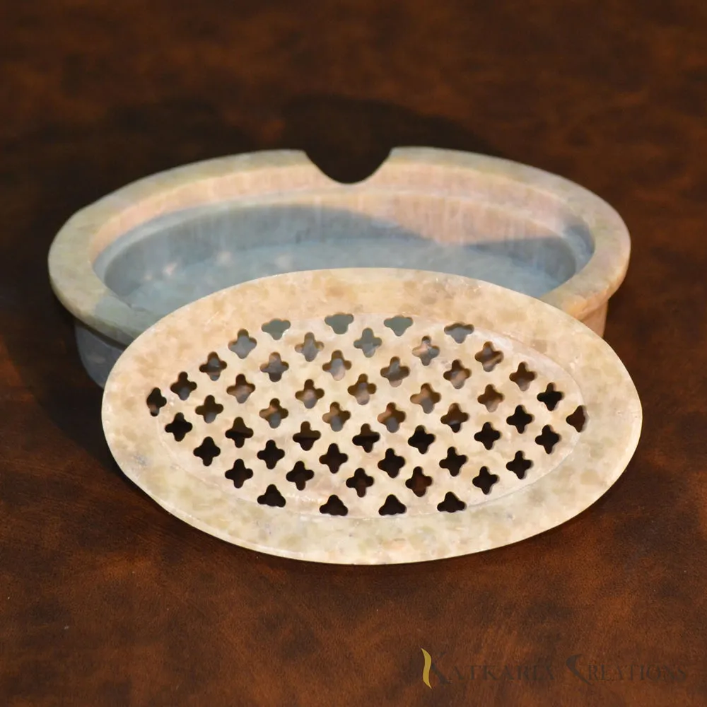 Minimalist Oval Soapstone Soap DIsh