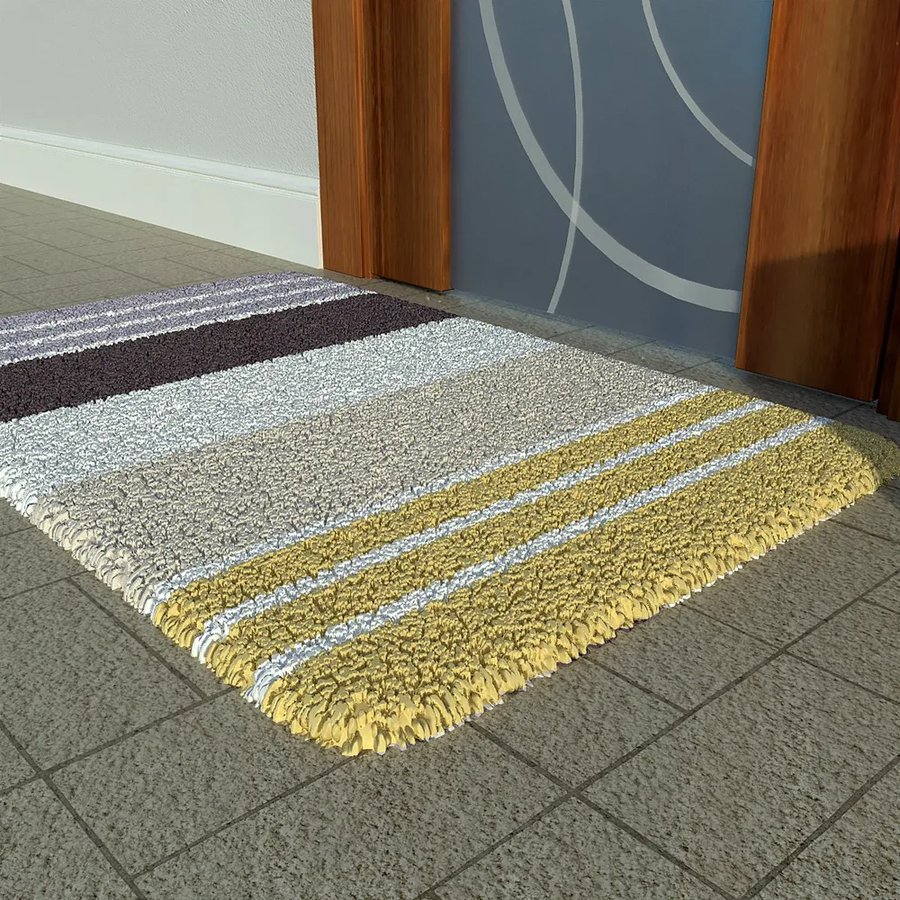 Minimalist Patterned Woolen Door Mat
