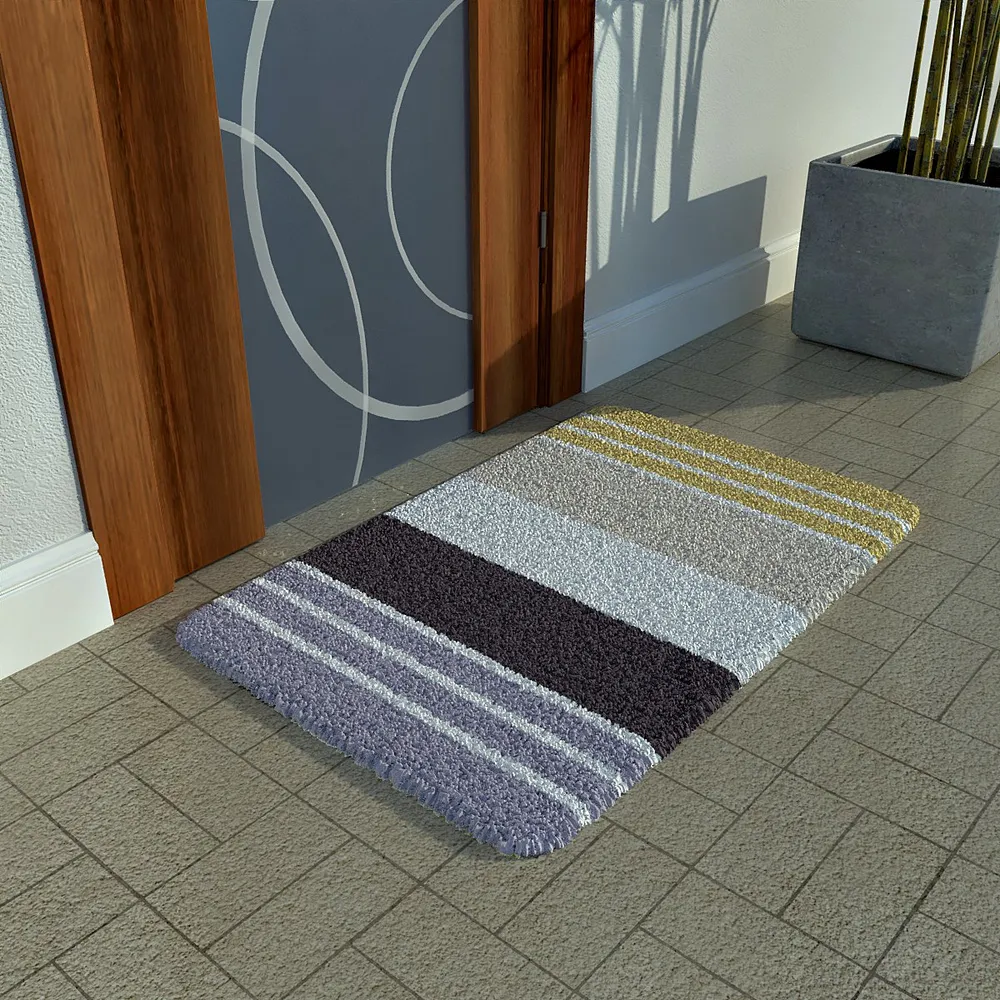 Minimalist Patterned Woolen Door Mat