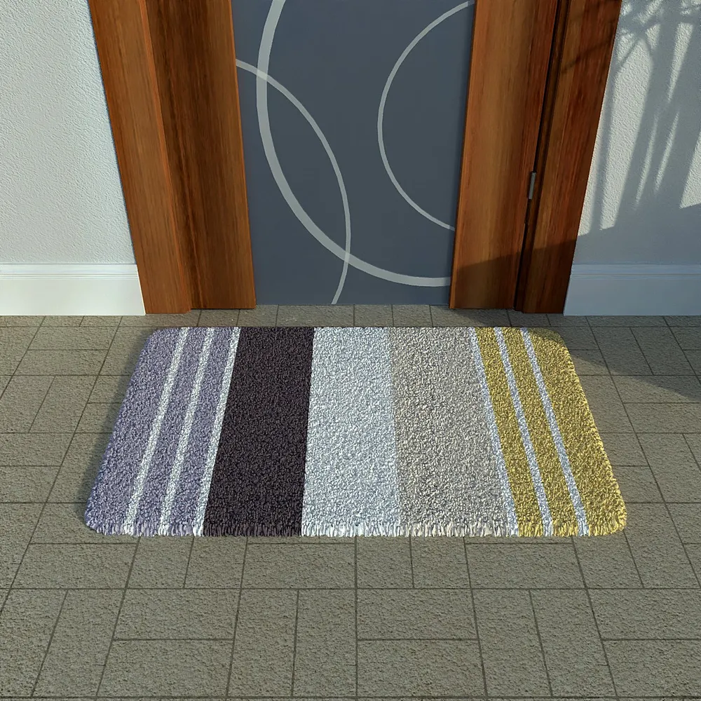 Minimalist Patterned Woolen Door Mat