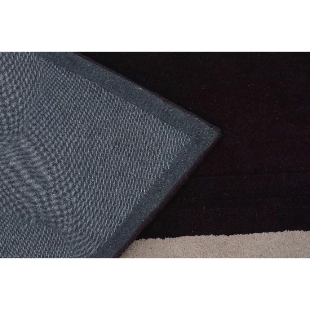 Minimalist Square Patterned Brown & Beige Tufted Area Carpet 2X5ft