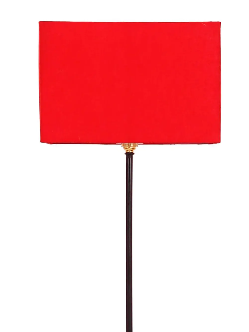 Minimalist Stick Floor Lamp With Wooden Base & Sqaure Shade White