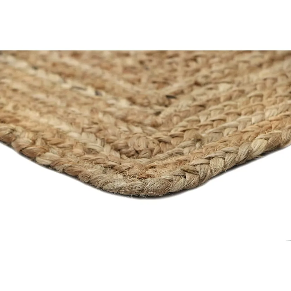 Minimalist Traditional Light Tinted Jute Floormat 5x8 feet