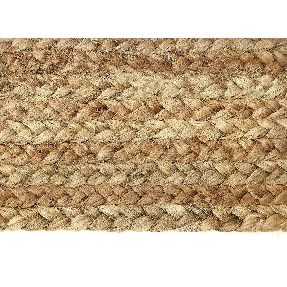Minimalist Traditional Light Tinted Jute Floormat 5x8 feet