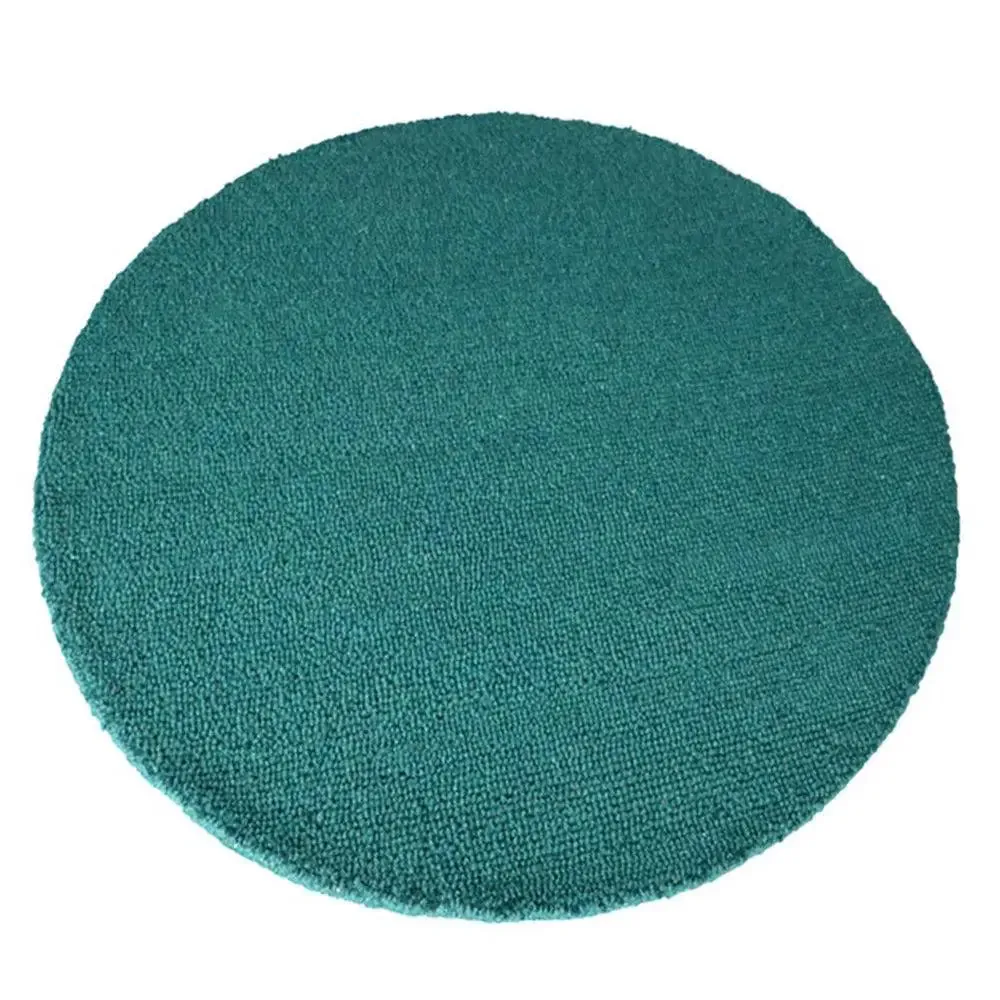 Minimalist Turquoise Woolen Carpet 3 ft