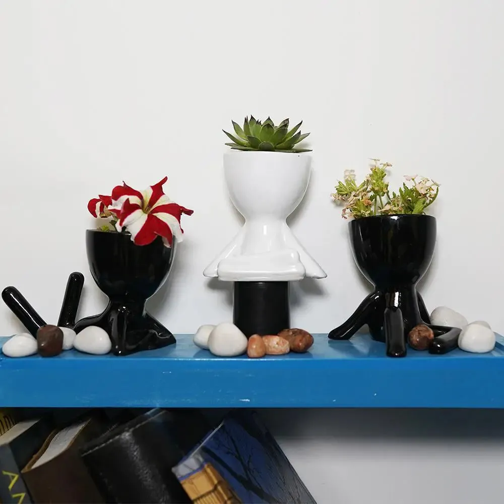 Minimalist Yoga Desk Planter Flower Pot for Home Decor Set of 3