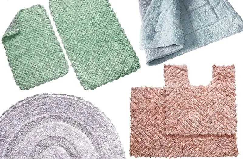 Mint Green Cotton Soft Round Bathmat 90 cm