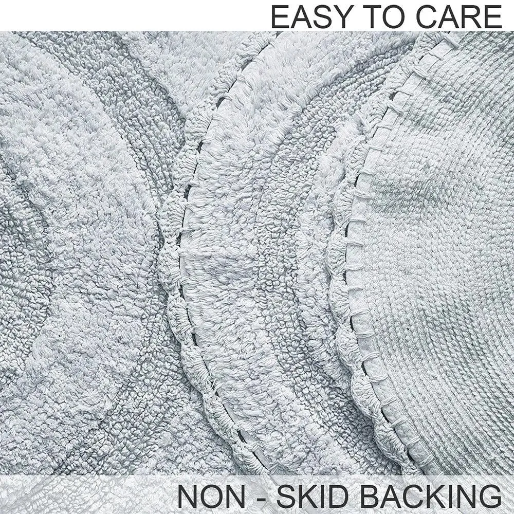 Mint Green Cotton Soft Round Bathmat 90 cm