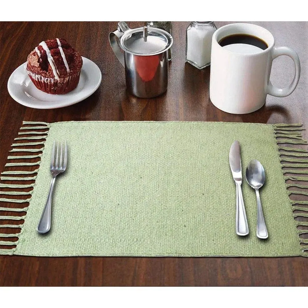 Mint Green Soft Cotton Placemat Set Of 4