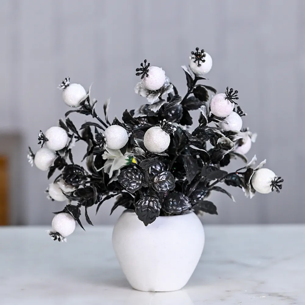 Mix Of Varied Artificial Plants With Pot Set Of 4