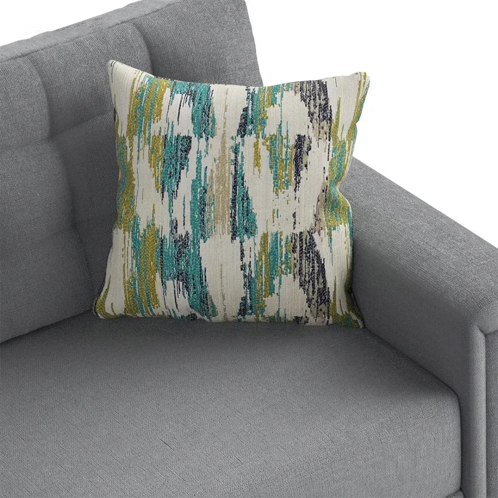 WallMantra Modern 3 Seater Sofa – Fabric, Steel Grey