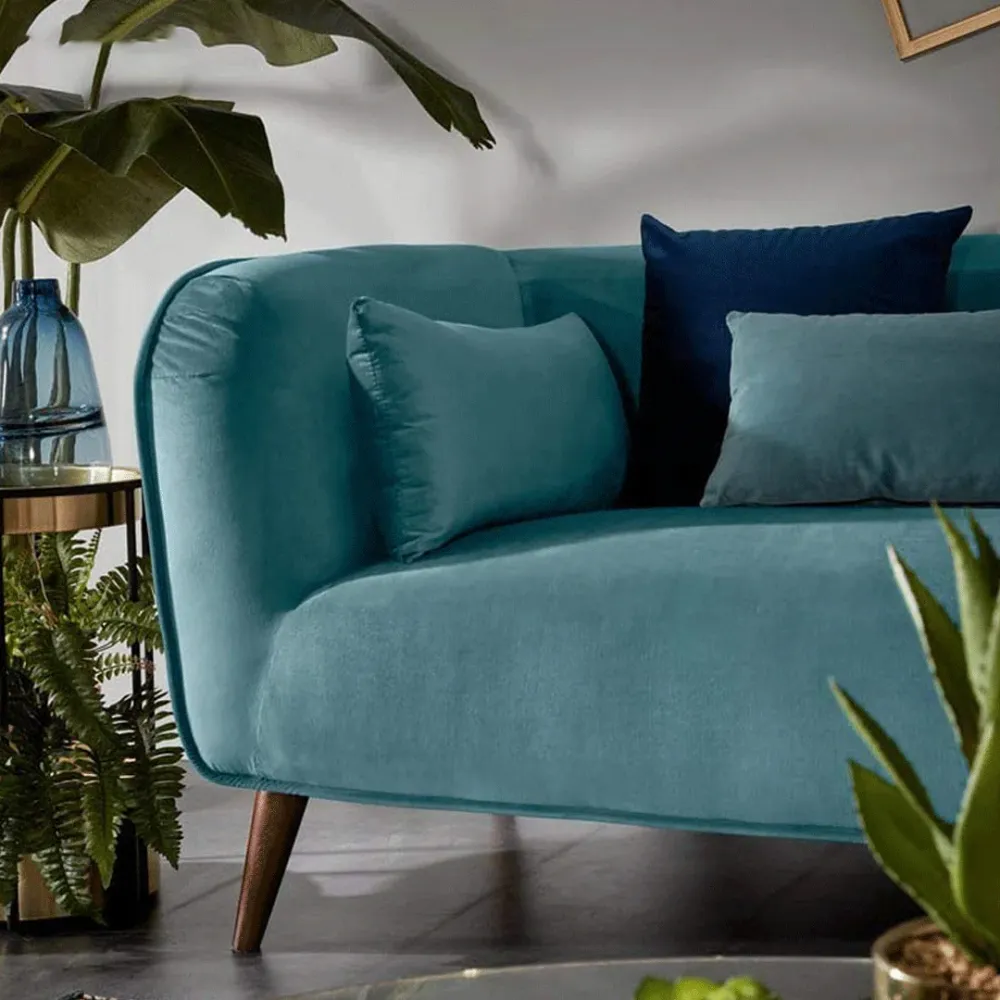 WallMantra Modern 3 seater sofa – Light Blue