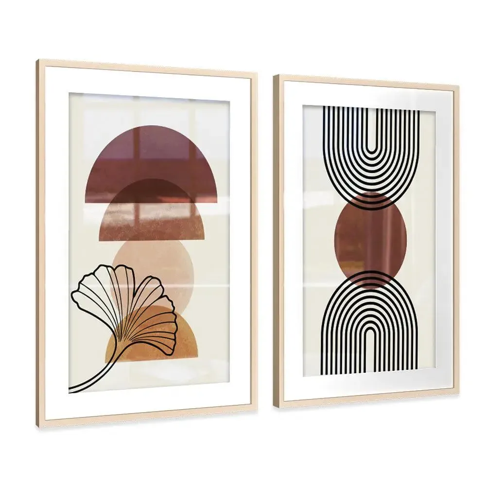Modern Abstract Art Big Frame Set of 2