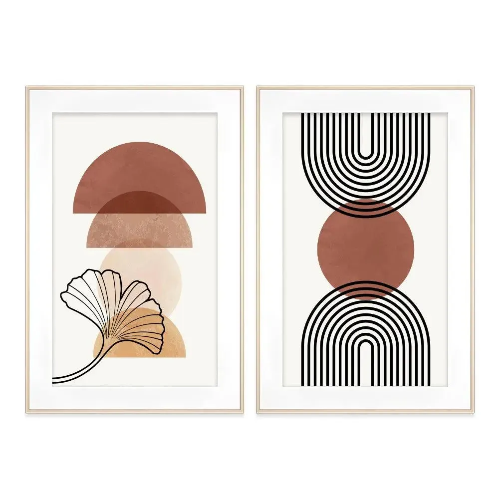 Modern Abstract Art Big Frame Set of 2